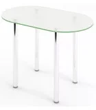 Glass dining table D-08-0 with tempered glass and chrome legs order